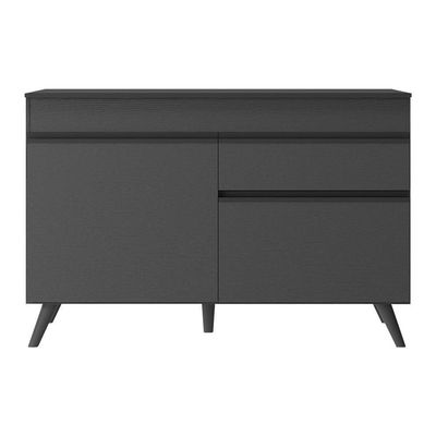 Balcão Cozinha 120cm 2 Portas 1 Gaveta Veneza V3680 Preto