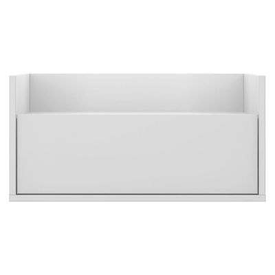 Kit Com 2 Mesas De Cabeceira 60Cm Suspensa Multimóveis V3632 Branca Branco
