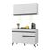 Armário De Cozinha Compacta 120cm Com Leds Veneza Up Multimóveis V2012 Branco/preto Branco/preto