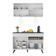 Armário De Cozinha Compacta 120cm Com Leds Veneza Up Multimóveis V2012 Branco/preto Branco/preto