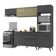 Armário De Cozinha Compacta 252cm Veneza Multimóveis Preto