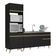 Armário De Cozinha Compacta 212cm Multimóveis Preto/dourado