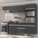 Armário De Cozinha Compacta 252cm Veneza Multimóveis V3690 Preto/branco Preto/branco