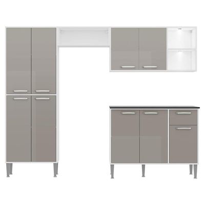 Cozinha Compacta C/ 2 Leds 4 Pçs Xangai Multimóveis V3414