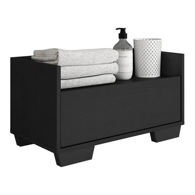 Gabinete Armário Banheiro 80Cm Multimóveis V5001 Preto Preto