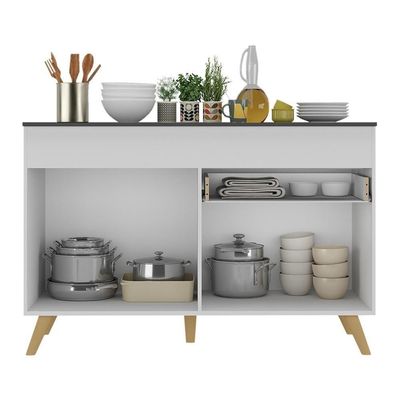 Balcão Cozinha Pia 120cm 2 Portas 1 Gav Multimóveis Branco