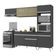 Armário De Cozinha Compacta 252cm Veneza Multimóveis V3691 Preto/branco Preto/branco