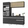 Armário De Cozinha Compacta 182cm Veneza Multimóveis V3695 Preto/branco Preto/branco