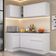 Armário De Cozinha Compacta De Canto Com Rodapé Veneza Multimóveis V2092 Branco Branco
