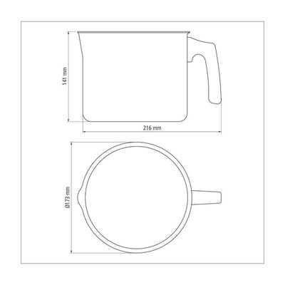 Fervedor TramontinaEm Alumínio Com Revestimento Interno E Externo Em Antiaderente16 Cm 2,7 L