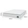 Cama Box Colchão Casal Espuma D45 Lazio Pillow Top 138x188x67cm Branco-Cinza Hellen Suporta até 120kg por Pessoa