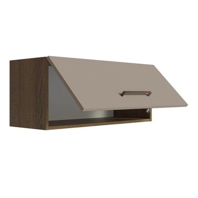 Armário Aéreo Multiuso 80cm Rustic/Crema Agata