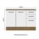 Balcão Multiuso 120cm 2 Portas 3 Gavetas Rustic/Branco