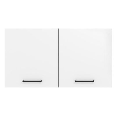 Armário Aéreo Multiuso 120cm 2 Portas Rustic/Branco