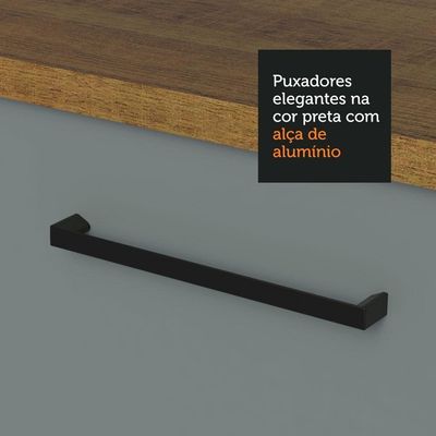 Balcão Multiuso 120cm 2 Portas 3 Gavetas Rustic