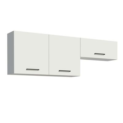 Kit 2 Armários Aéreos Multiuso 3 Portas Branco