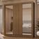Guarda-roupa Casal 3 Portas Correr Espelhos 2 Gavetas Rustic