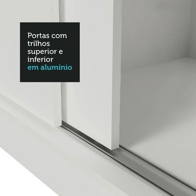 Guarda-roupa Casal 3 Portas De Correr Branco Madesa