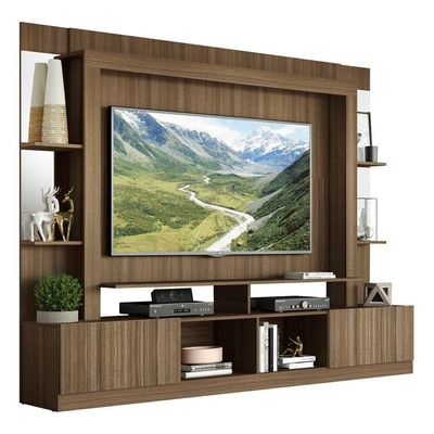 Estante Tv 65" Prateleiras C/ Espelho Oslo Multimóveis V3393