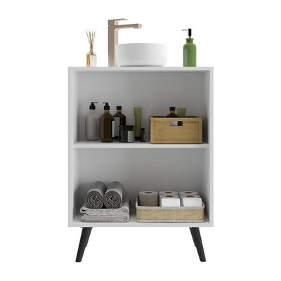 Gabinete Banheiro 2 Portas Retrô 63cm Multimóveis preto