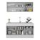 Armário De Cozinha Compacta 150cm Com Rodapé Veneza Multimóveis V2114 Branco Branco