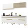 Armário De Cozinha Compacta 240cm Veneza Multimóveis V3696 Branco/dourado Branco/dourado