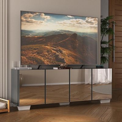 Rack Tv Até 50 Polegadas Com Espelhos Mp1083 Grafite branco