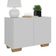 Mesa De Cabeceira Com Pés 2 Portas Multimóveis Mp4134 Branca/natural Branco/natural
