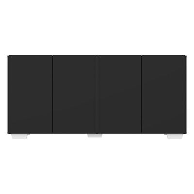 Aparador Buffet 4 Portas Multimóveis V3557 Preto/Branco