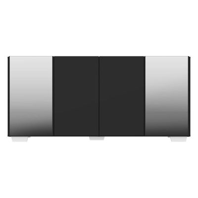 Aparador Buffet 4 Portas Vegas V3563 Preto/Branco