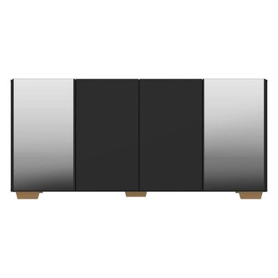 Aparador Buffet 4 Portas Vegas V3563 Preto/Natural