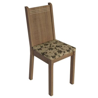 Conjunto Mesa de Jantar 6 Cadeiras Rustic-bege Marrom