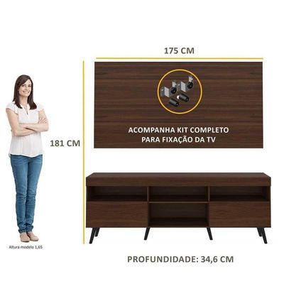 Rack Retrô Painel E Suporte Para Tv Até 65´´ Flórida Fg3134