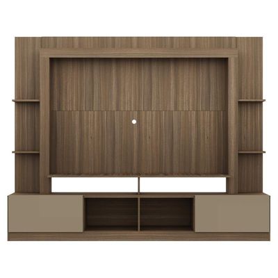 Rack Estante Painel Suporte Tv 65´´ Madeirado/Laca Fumê