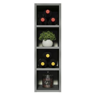 Adega 20 Cm Com 4 Nichos Cinza Nice Madesa Cinza