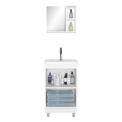 Gabinete Banheiro Cuba Espelheira Multimóveis Cr10100Branco