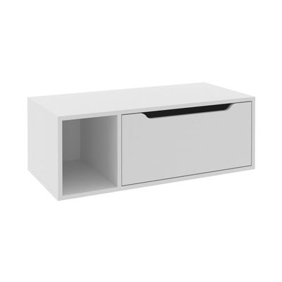 Gabinete Banheiro 80cm Com 1 Porta E Nicho Multimóveis Cr10122 Branco