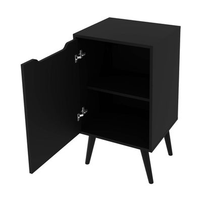 Gabinete Banheiro 45cm 1 Prt Retrô Multimóveis Cr10120 Preto
