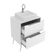 Gabinete Banheiro 60cm 2 Gavetas Retrô Multimóveis Cr10119 Branco