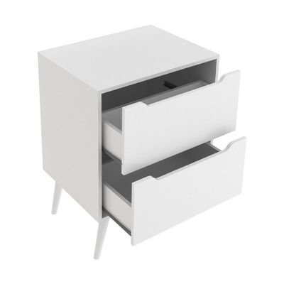 Gabinete Banheiro 60cm 2 Gavetas Retrô Multimóveis Cr10119 Branco
