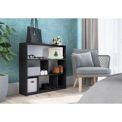 Sapateira Com 6 Nichos Multimóveis Cr35103 Preta Preto