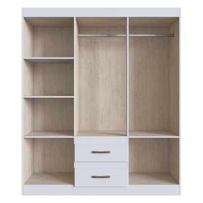 Guarda-roupas Solteiro 6 Portas E 2 Gavetas Multimóveis Cr35210 Branco