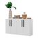 Aparador Buffet 4 Portas Viena V3604 Branco/Preto Branco/Preto