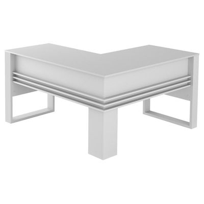 Mesa Escritório De Canto Multimóveis Vcr25042 Branco Branco