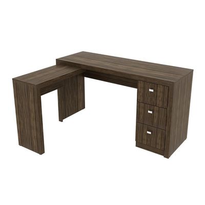 Mesa Escritório De Canto Multimóveis Vcr25011 Nogal
