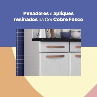 Armário De Cozinha De Aço Kit Triplo 120cm Branco