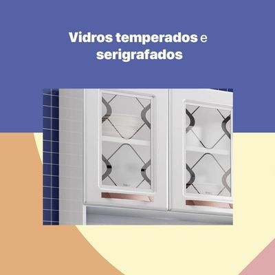 Armário De Cozinha De Aço Kit Triplo 120cm Branco