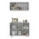 Kit Armário De Cozinha Aéreo E Balcão 3 Portas Multimóveis Mp2169 Branco