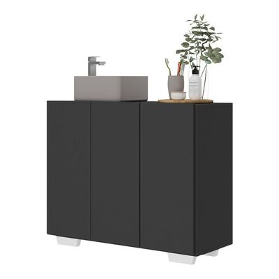Gabinete Banheiro 3 Portas 90Cm Multimóveis V5031