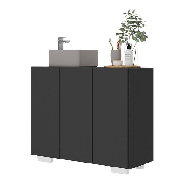 Gabinete Banheiro 3 Portas 90Cm Multimóveis V5031